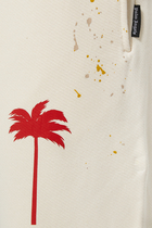 Paint Splatter-Detail Logo-Print Track Pants